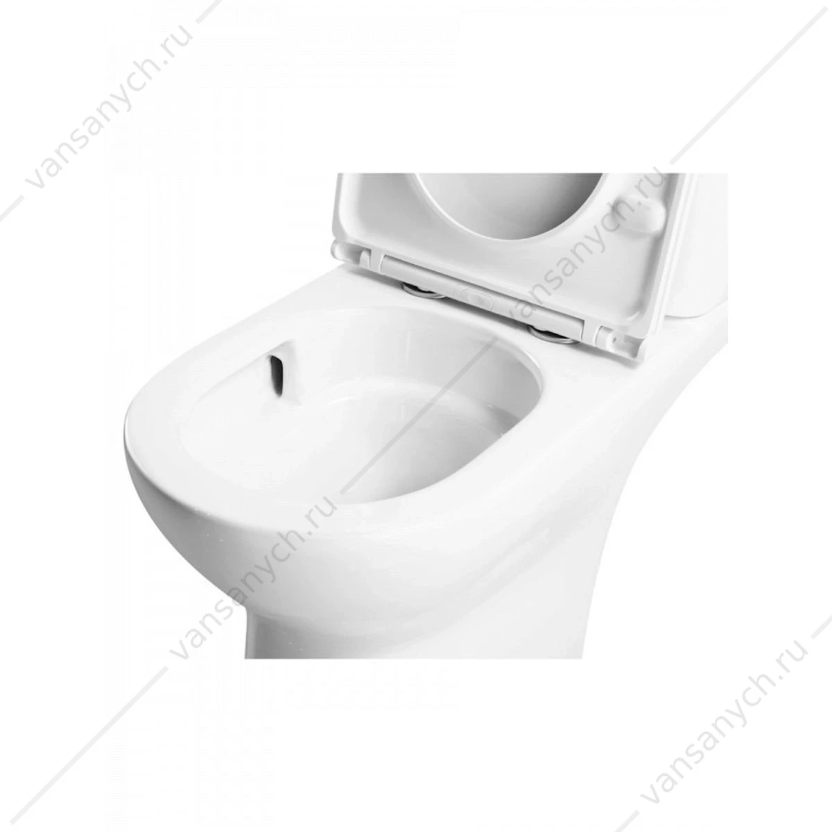 Унитаз безободковый Торнадо Watersense Nancy Vortex W00749 микролифт напольный