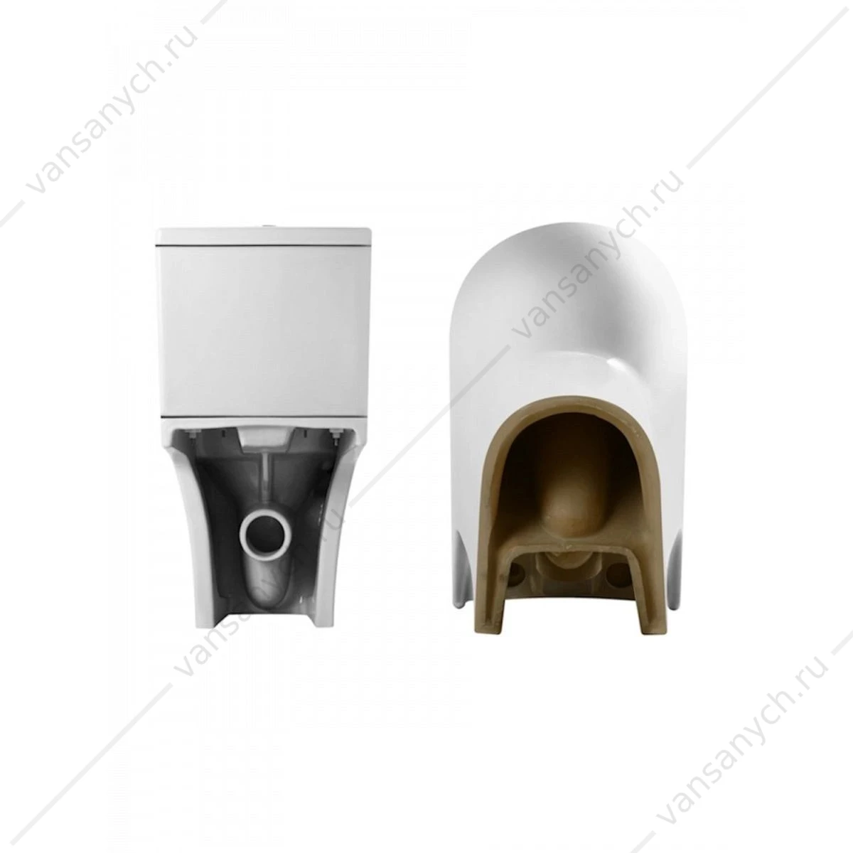 Унитаз безободковый Торнадо Watersense Nancy Vortex W00749 микролифт напольный