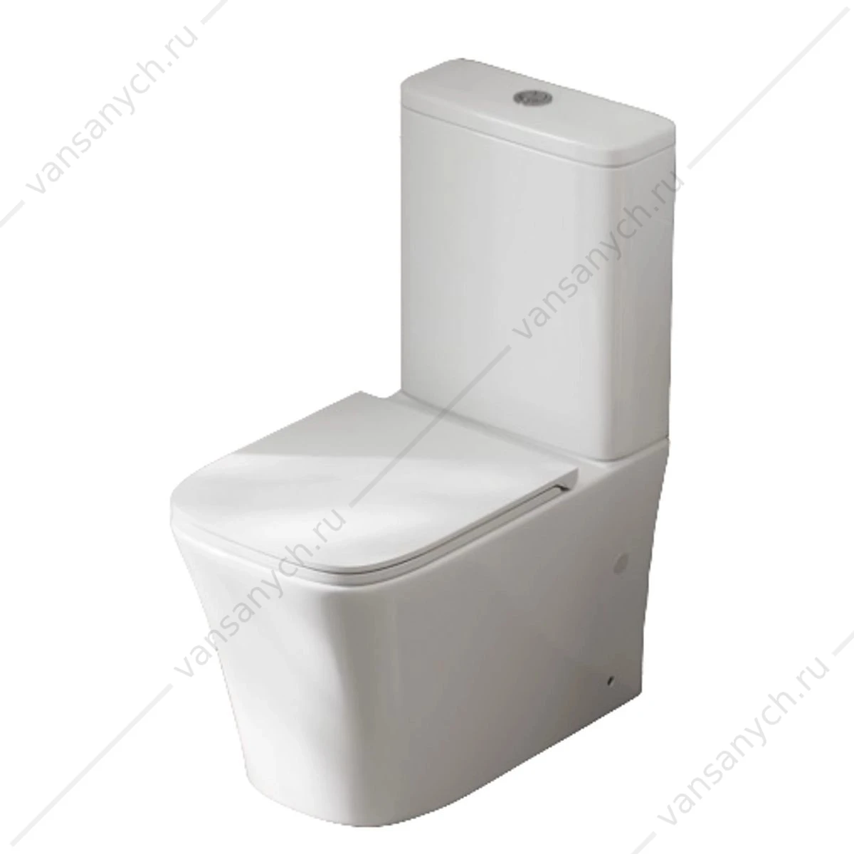 Унитаз безободковый Торнадо Watersense Amelia Vortex W01832 микролифт напольный