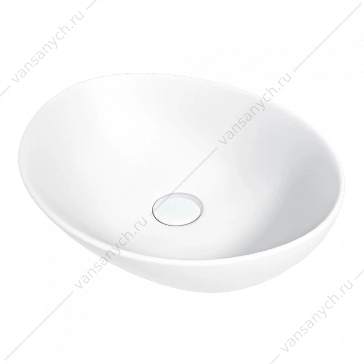 Раковина 41х34 накладная Watersense Amelia 40 W00064 белый матовый