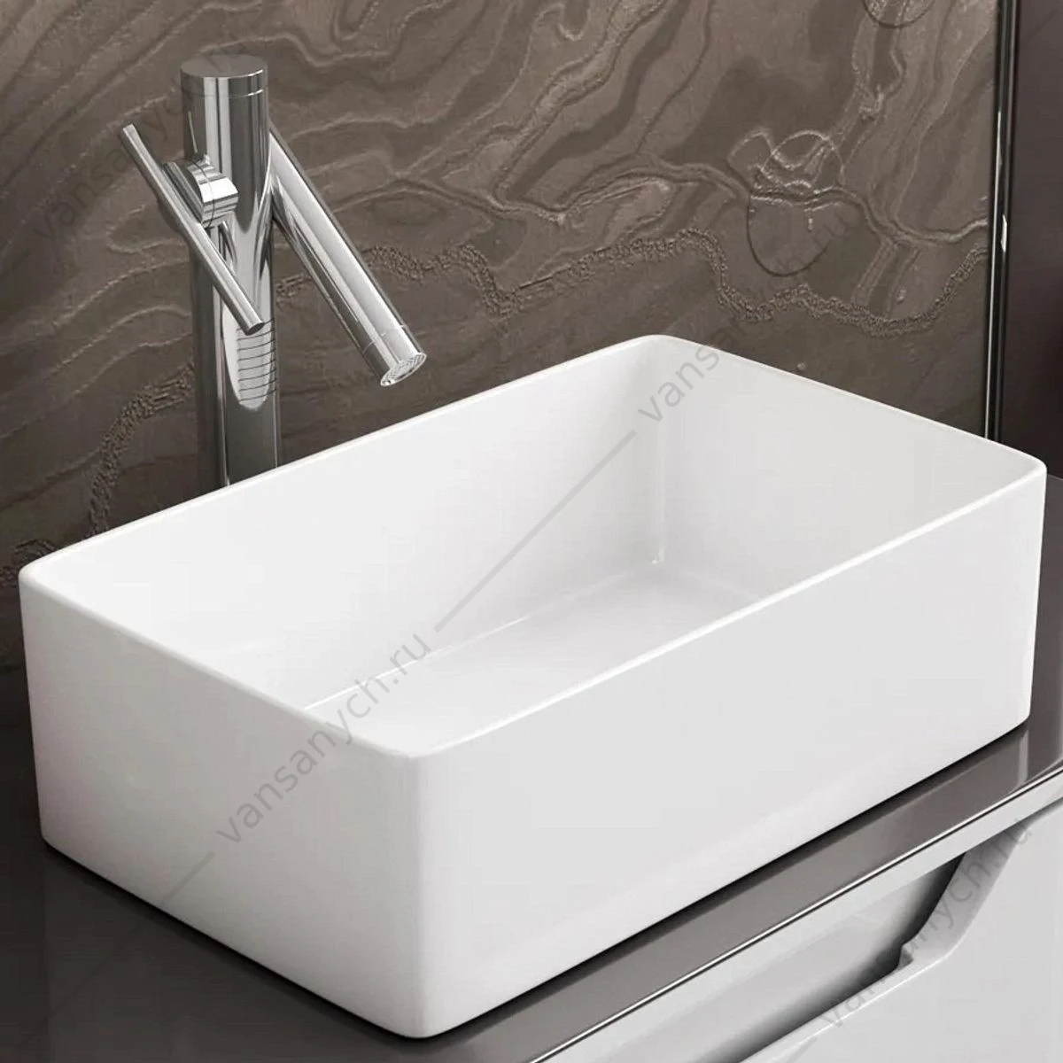 Раковина 38х24 накладная Watersense Eva Mini 38 W00010 белая