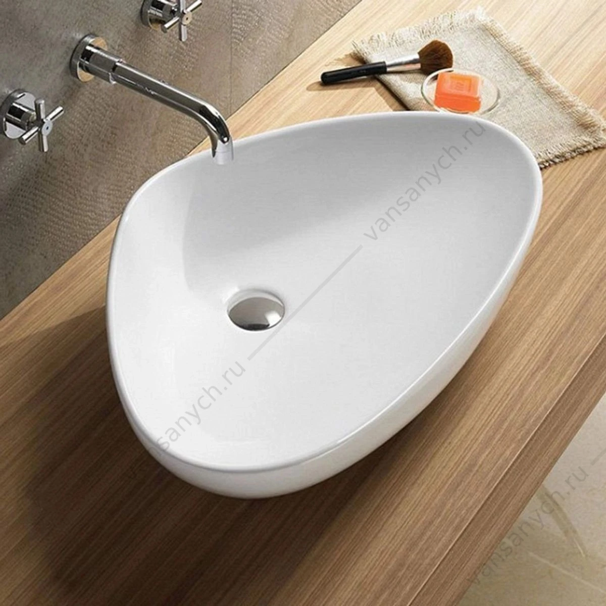 Раковина 59х39 накладная Watersense Jessie 60 W00012 белая