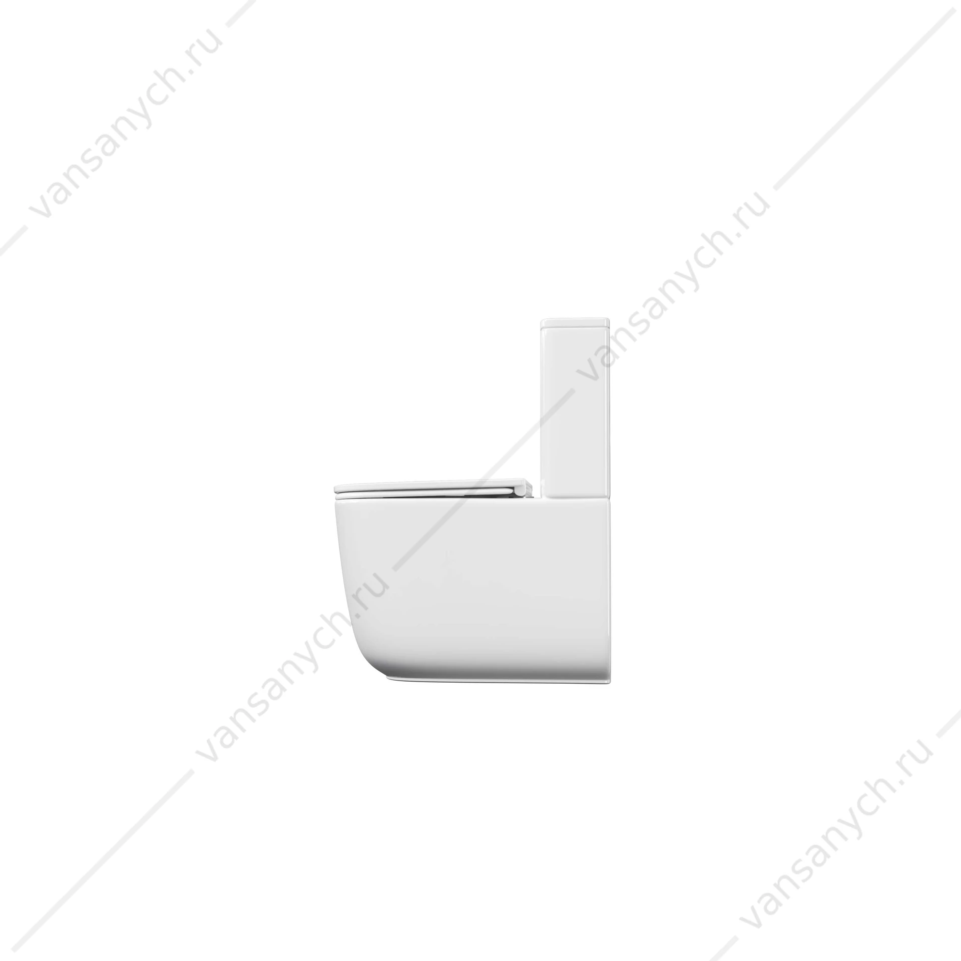 Унитаз безободковый, смыв Торнадо Aquatek Optima Plus Square напольный AQ4451-00