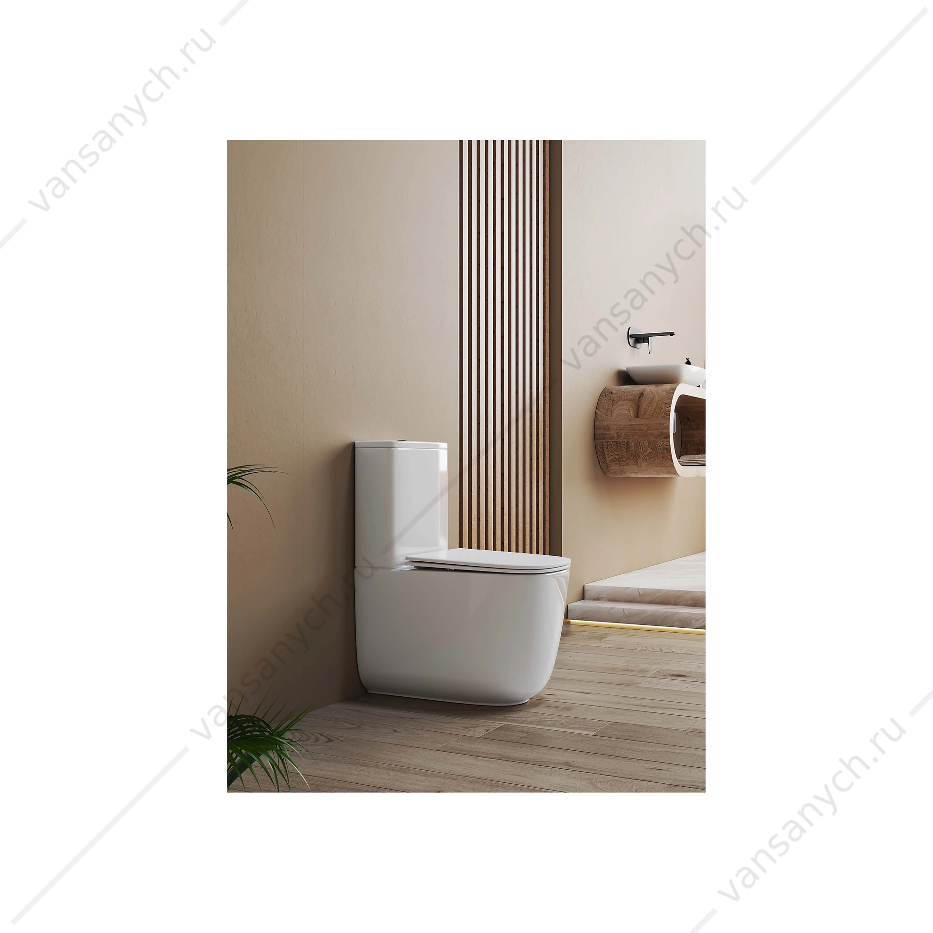 Унитаз безободковый, смыв Торнадо Aquatek Optima Plus Square напольный AQ4451-00