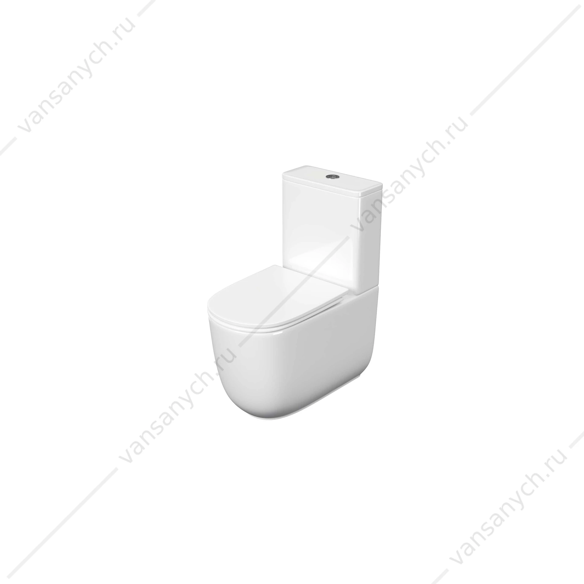 Унитаз безободковый, смыв Торнадо Aquatek Optima Plus напольный AQ4452-00 620x355x790