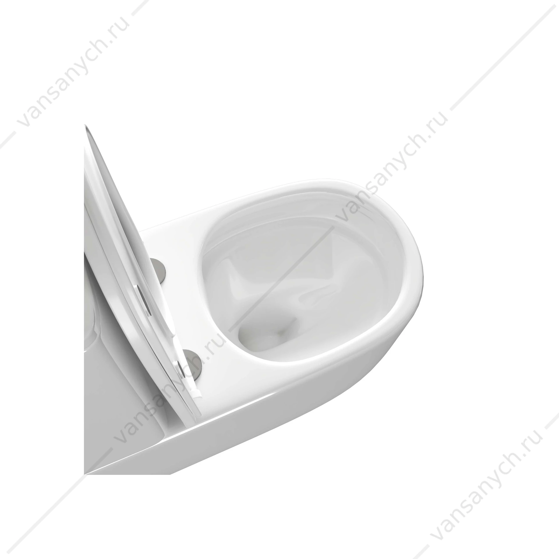 Унитаз безободковый, смыв Торнадо Aquatek Optima Plus напольный AQ4452-00 620x355x790