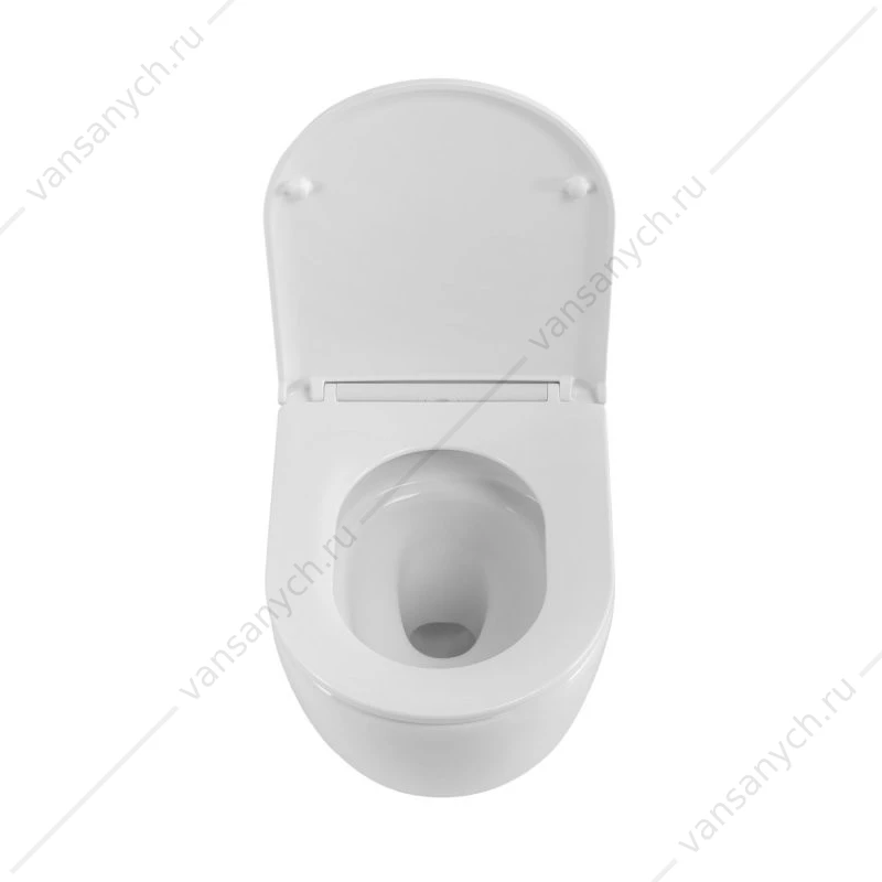 Унитаз безободковый, смыв Торнадо с сиденьем BelBagno COMPATTO подвесной BB003CH-TOR/SC