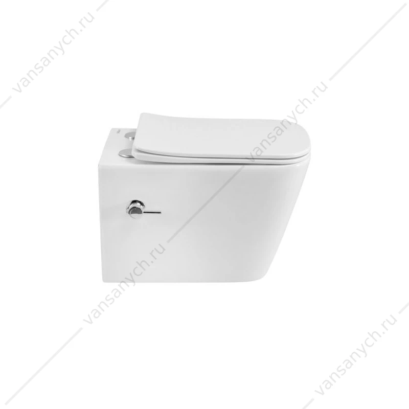 Унитаз с функцией биде, смыв Торнадо, со смесителем BELBAGNO KRAFT-TOR подвесной BB7106CH-TOR-BS/SC