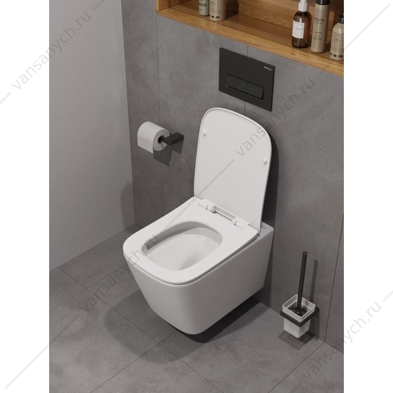 Унитаз с функцией биде, смыв Торнадо, со смесителем BELBAGNO KRAFT-TOR подвесной BB7106CH-TOR-BS/SC