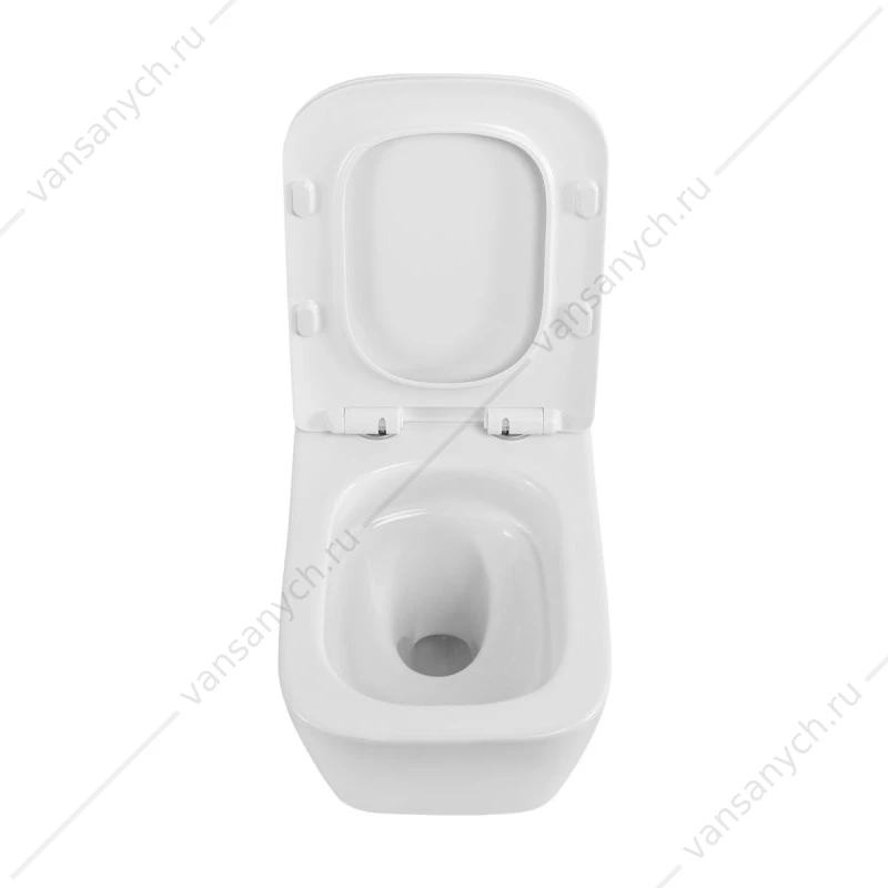 Унитаз безободковый, смыв Торнадо, с сиденьем BelBagno KRAFT-TOR подвесной BB7106CH-TOR/SC