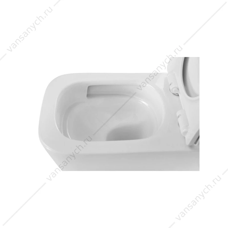 Унитаз безободковый, смыв Торнадо, с сиденьем BelBagno KRAFT-TOR подвесной BB7106CH-TOR/SC