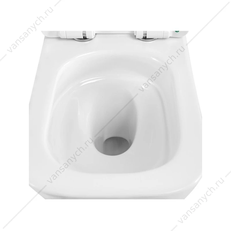 Унитаз безободковый, смыв Торнадо, с сиденьем BelBagno KRAFT-TOR подвесной BB7106CH-TOR/SC