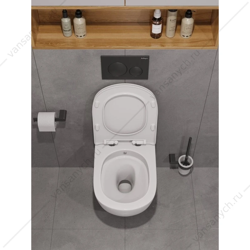 Унитаз с функцией биде, смыв Торнадо, со смесителем BELBAGNO MARINO-TOR подвесной BB7026CH-TOR-BS/SC