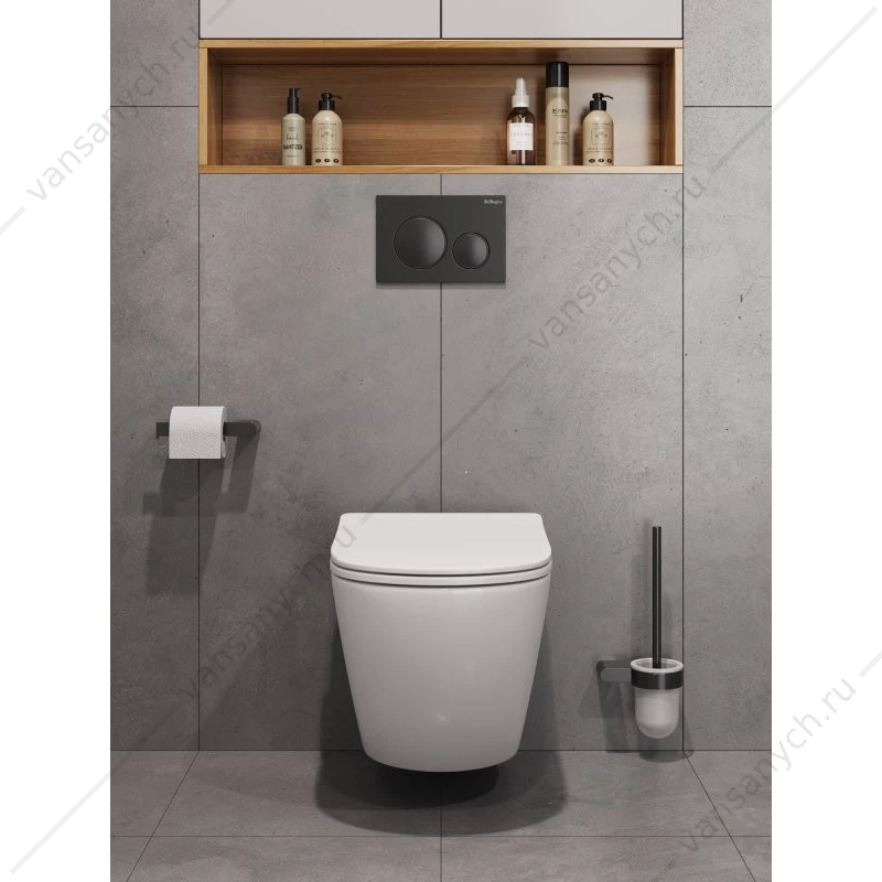 Унитаз с функцией биде, смыв Торнадо, со смесителем BELBAGNO MARINO-TOR подвесной BB7026CH-TOR-BS/SC