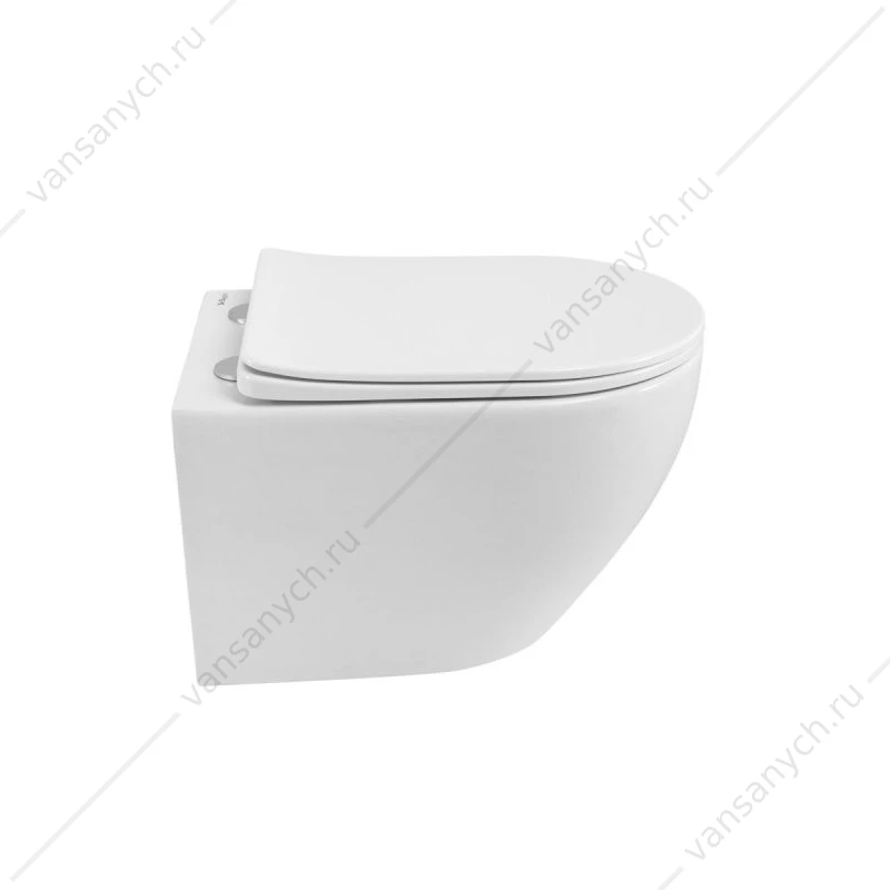 Унитаз безободковый, смыв Торнадо, с сиденьем BelBagno MARINO-TOR подвесной BB7026CH-TOR/SC
