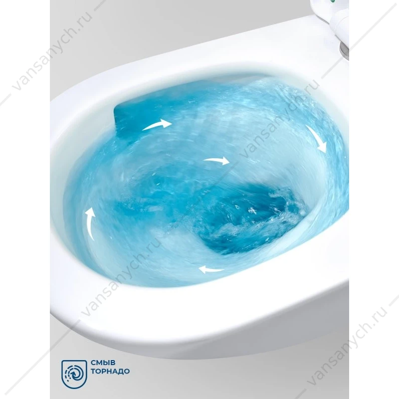 Унитаз безободковый, смыв Торнадо, с сиденьем BelBagno MARINO-TOR подвесной BB7026CH-TOR/SC