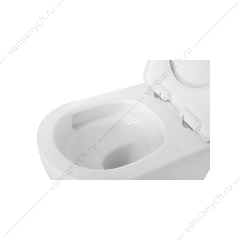 Унитаз безободковый, смыв Торнадо, с сиденьем BelBagno MARINO-TOR подвесной BB7026CH-TOR/SC