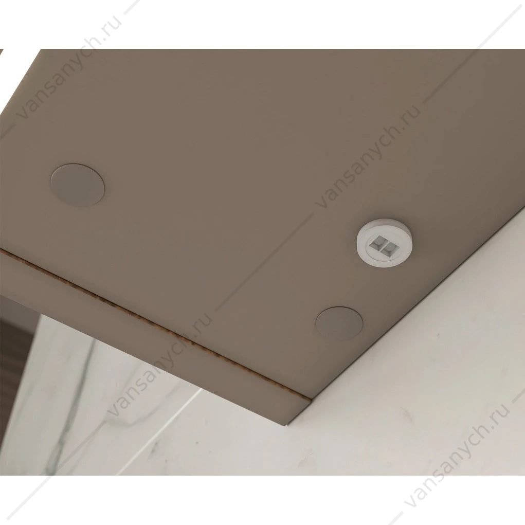 Шкаф 60 зеркальный EQUIL Gleam 60.1D szGLEAM.LED.60.1D-25, амарок/дуб вотан