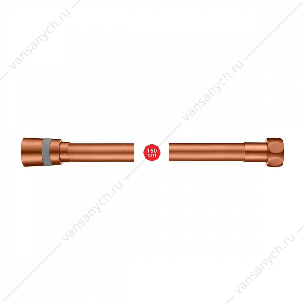 Шланг для душа 1.5м силиконовый PVC, матовая медь Raglo R403.15.33