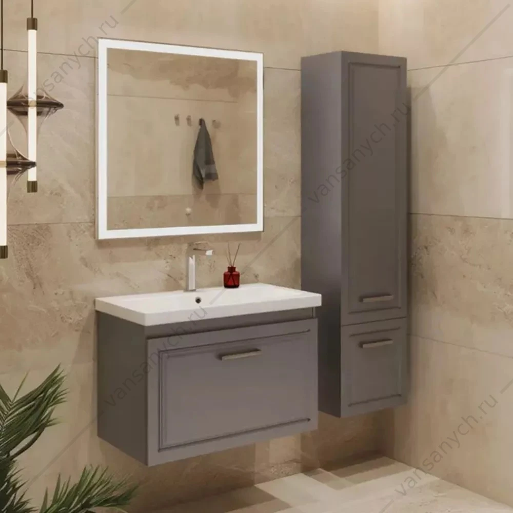 Пенал 40х160 подвесной Comforty Бросно-40П оружейная сталь, 00-00020779CF