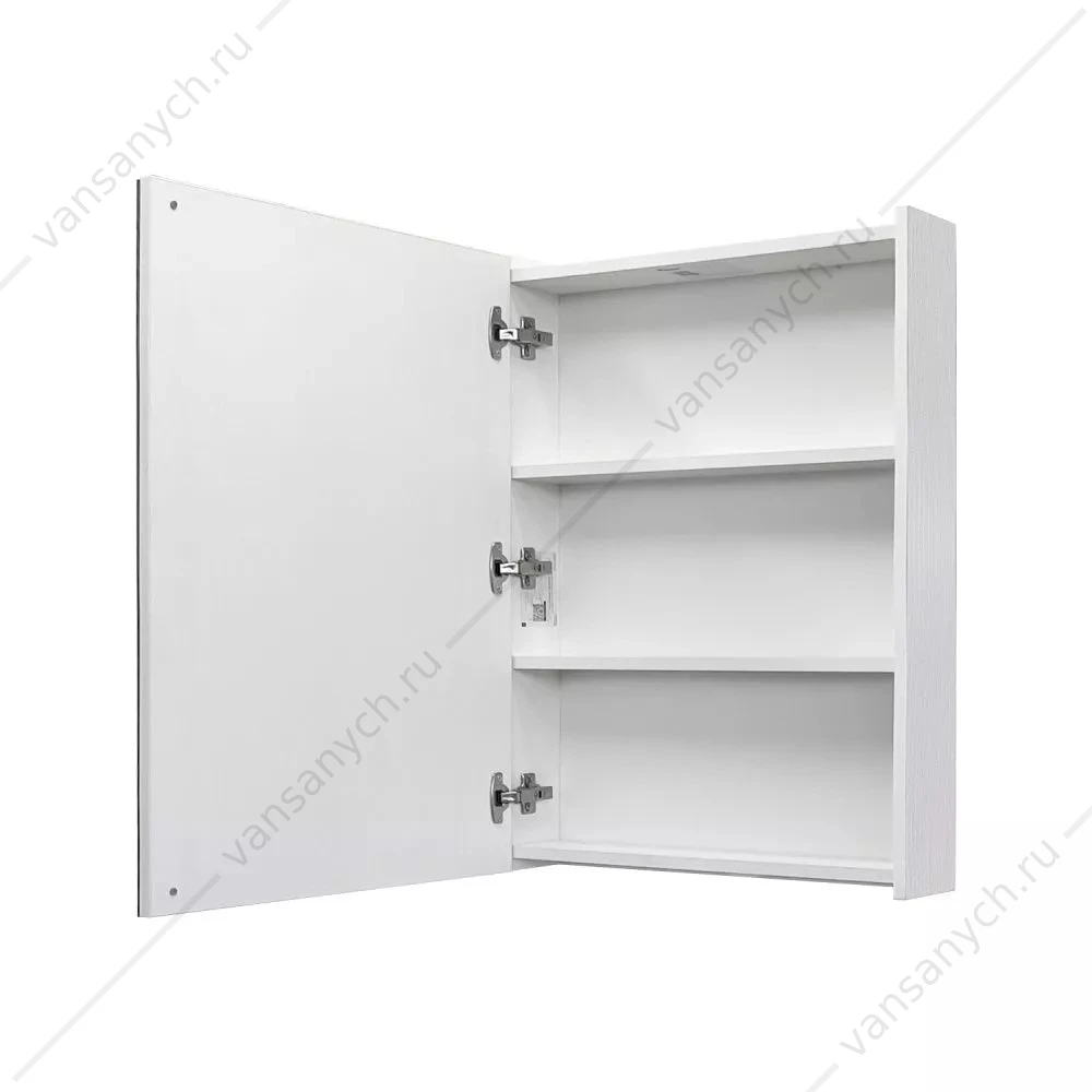 Зеркало-шкаф 60 для ванной комнаты Comforty Истра-60 ясень белёный, 00-00020304CF