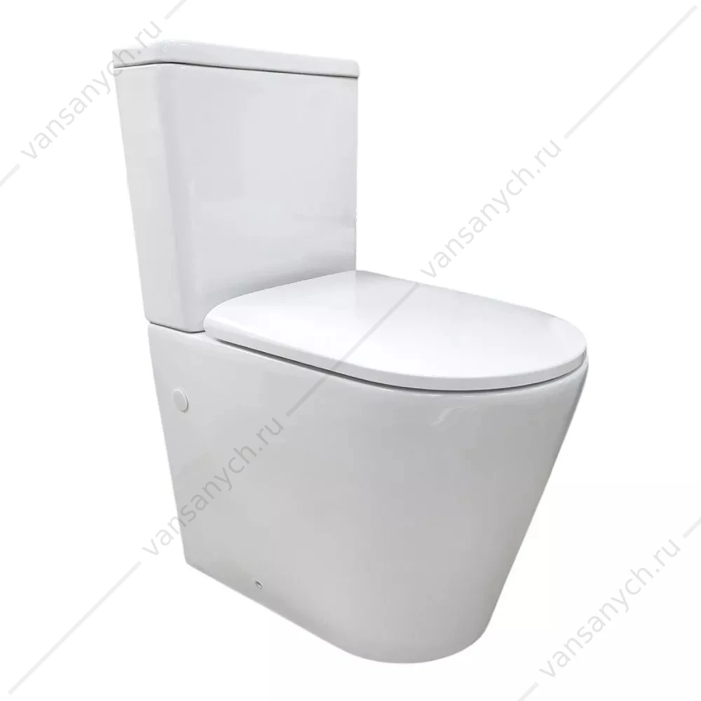 Унитаз-компант безободковый Comforty CF41273S1 с сиденьем дюропласт с микролифтом