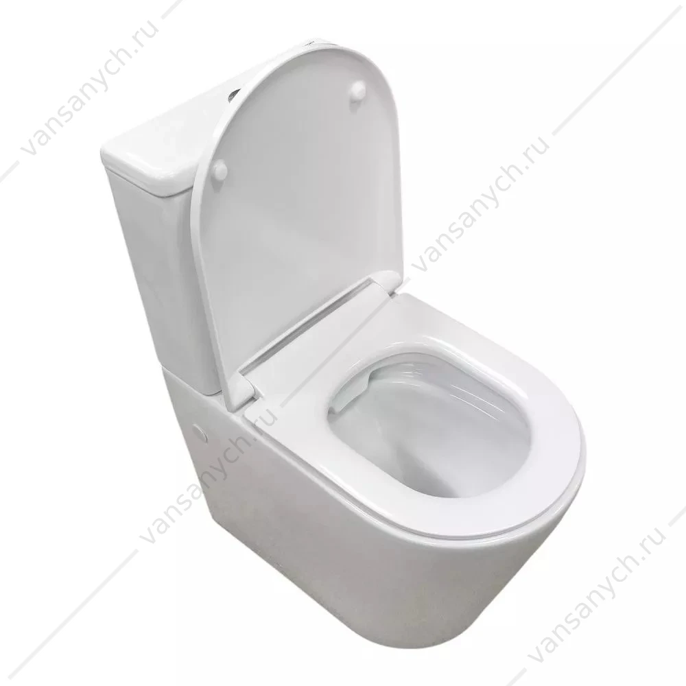 Унитаз-компант безободковый Comforty CF41273S1 с сиденьем дюропласт с микролифтом