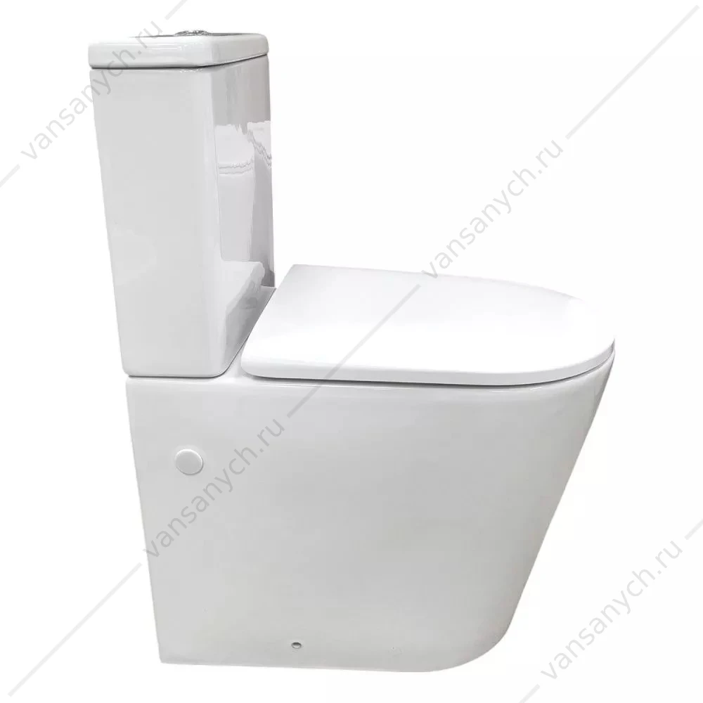 Унитаз-компант безободковый Comforty CF41273S1 с сиденьем дюропласт с микролифтом