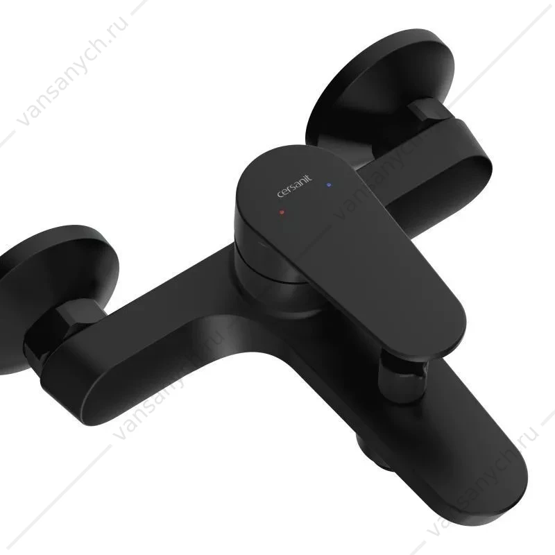 Смеситель для ванны Cersanit Lara 68156 короткий излив черный