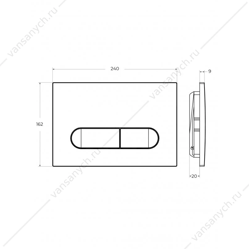 Кнопка смыва CEZARES белый глянец LINER-BTN-BL