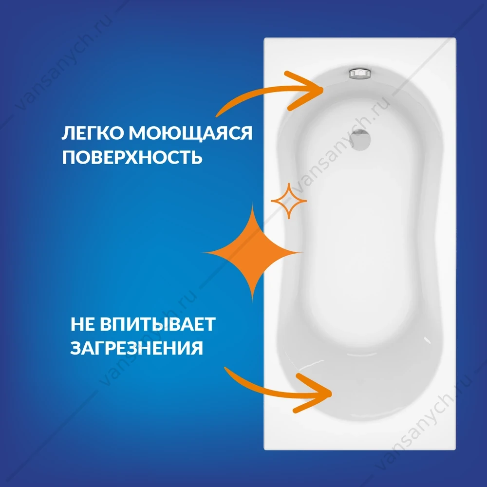 Ванна прямоугольная Cersanit NIKE 150x70, ультра белый, 63346