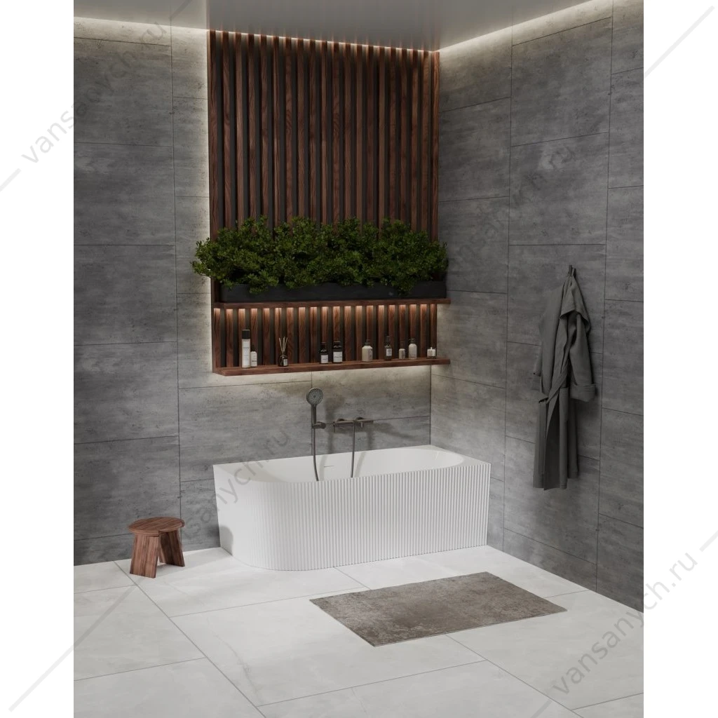 Ванна 170х80 пристенная угловая BelBagno акриловая  белая BB714 BB714-1700-800-R ПРАВАЯ