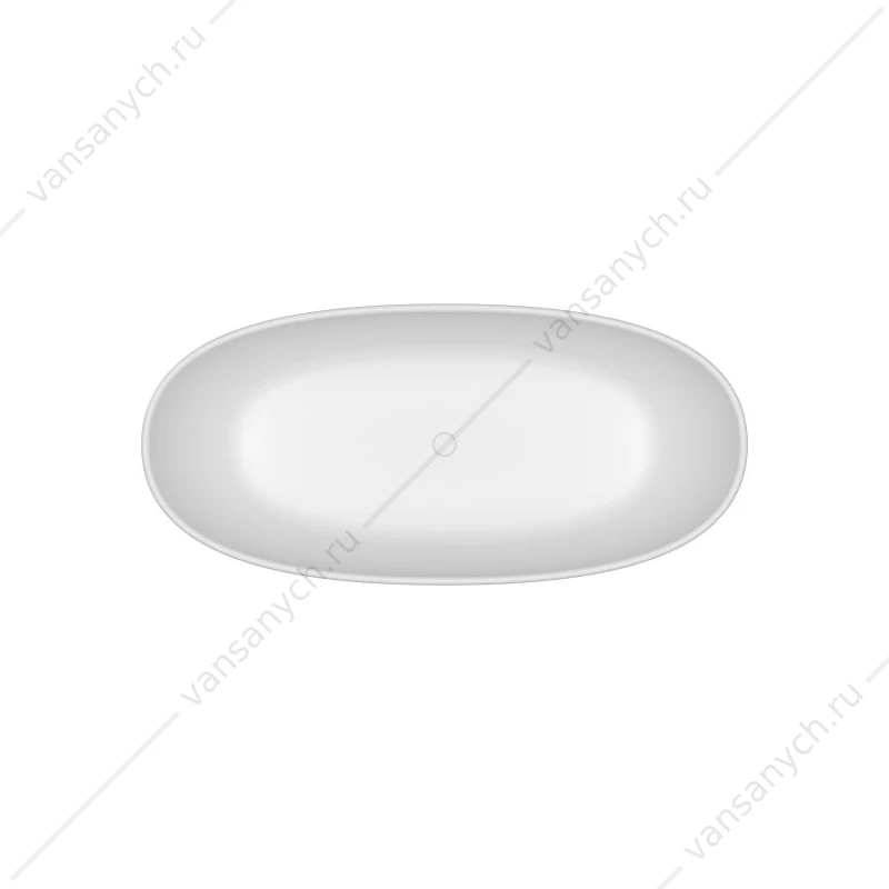 Ванна 180х85 отдельностоящая из иск. камня Solid Surface BelBagno UNIQUE, BB-UNIQUE-180-85-64-SSB