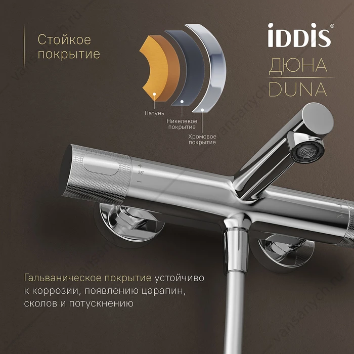 Смеситель с термостатом для ванны Duna хром DUNSB02i74WA