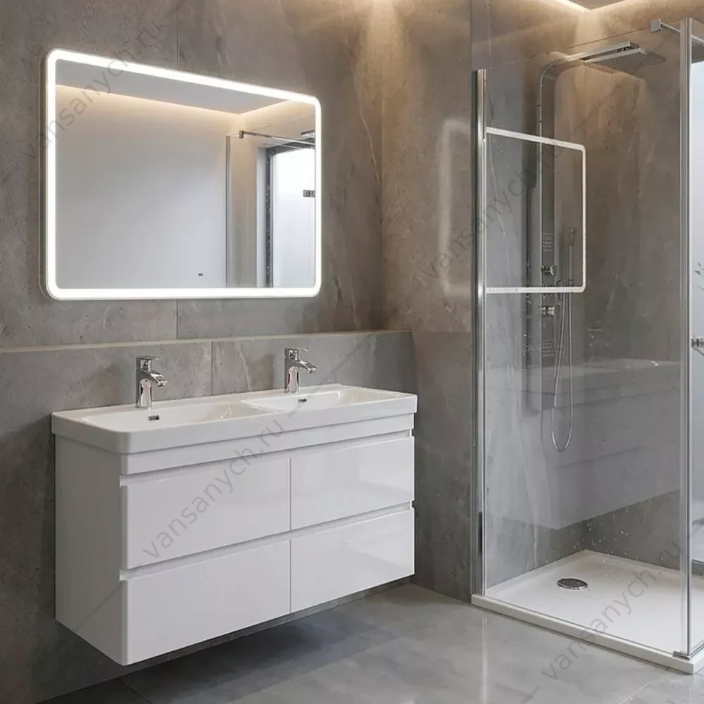 Тумба-умывальник Comforty Енисей-120 белый глянец c раковиной CF19595BX-120D