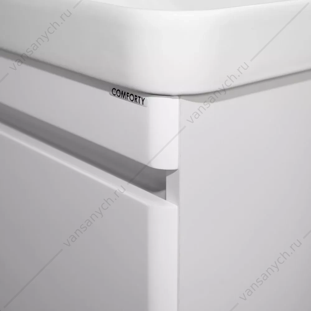 Тумба-умывальник Comforty Енисей-120 белый глянец c раковиной CF19595BX-120D