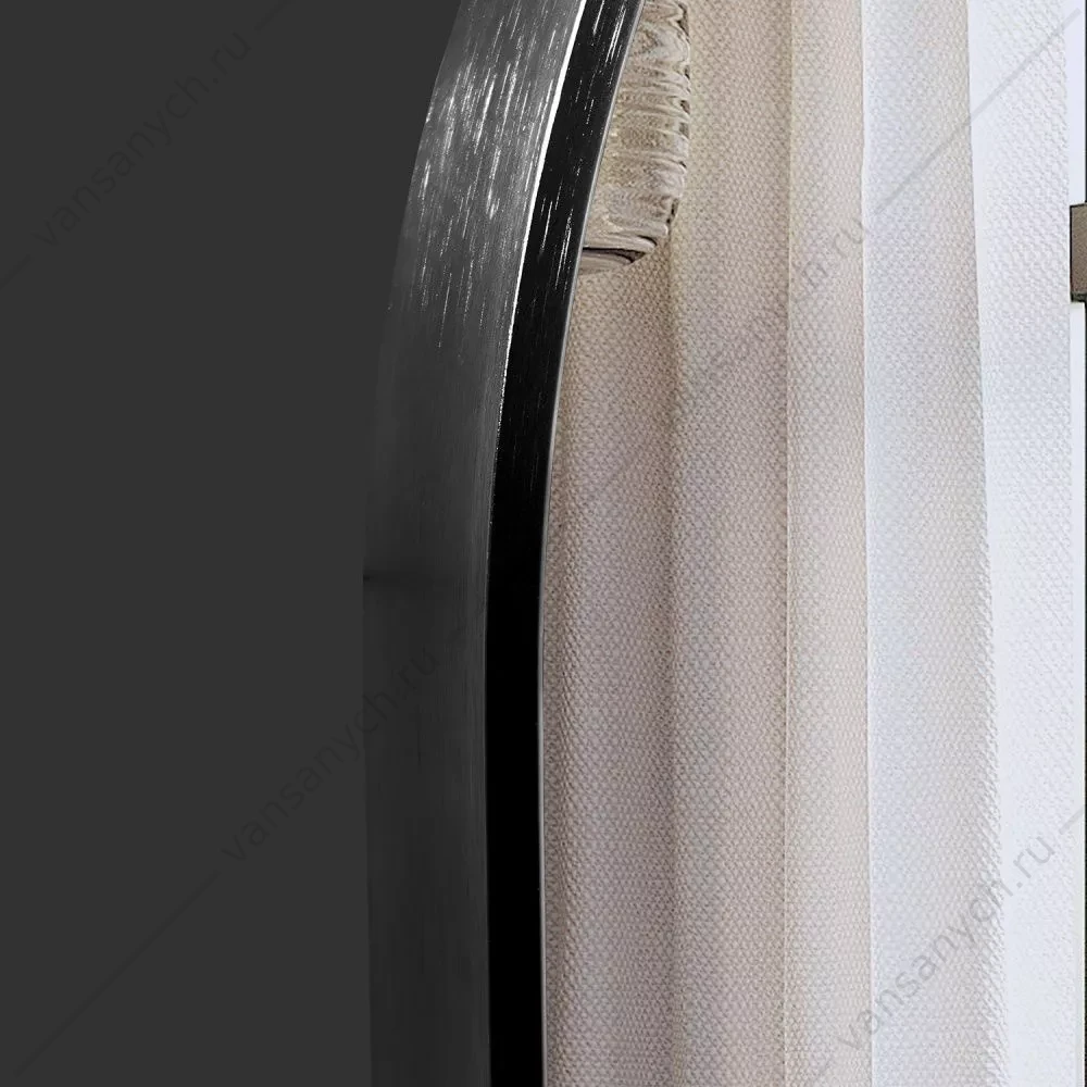 Зеркало 50х100 овальное в черной алюм. раме Comforty Оникс подсветка, конт. сенсор, антизапот. 00-00014218CF