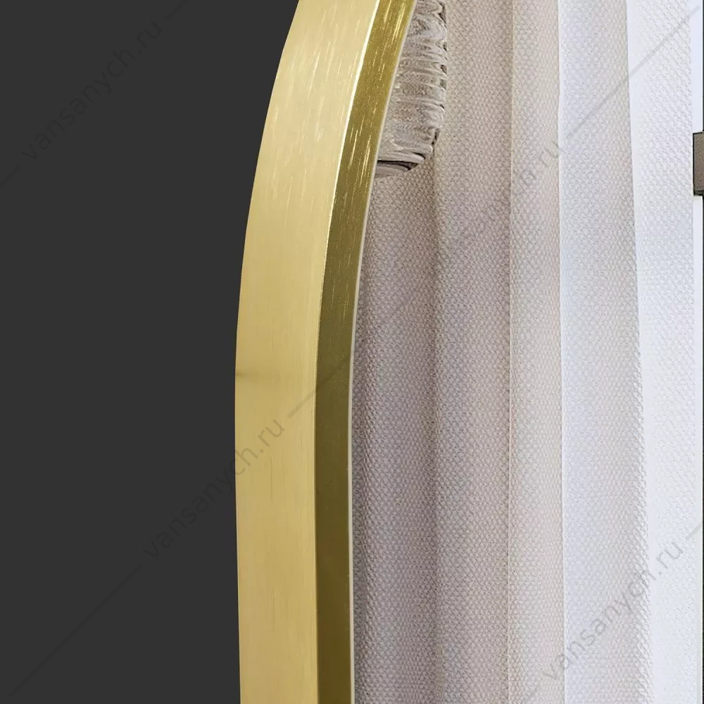 Зеркало 50х100 овальное в золотой алюм. раме Comforty Оникс подсветка, конт. сенсор, антизапот. 00-00014221CF