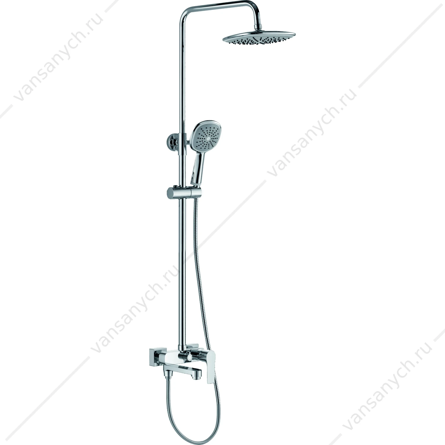 Душевая система RUSH Socotra ST4235-40 cо смесителем, тропическим душем хром