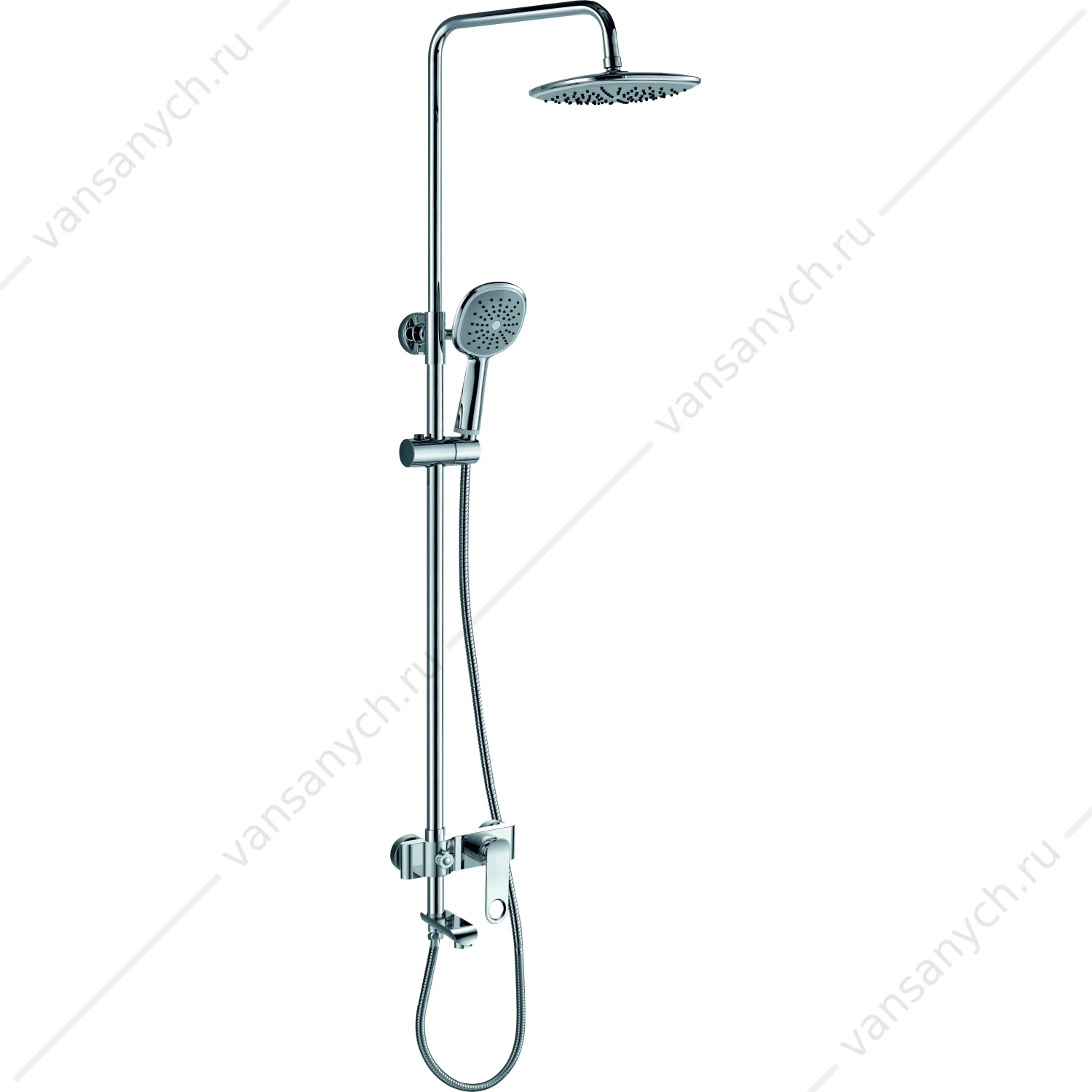 Душевая система RUSH Socotra ST4235-30 с тропическим душем хром