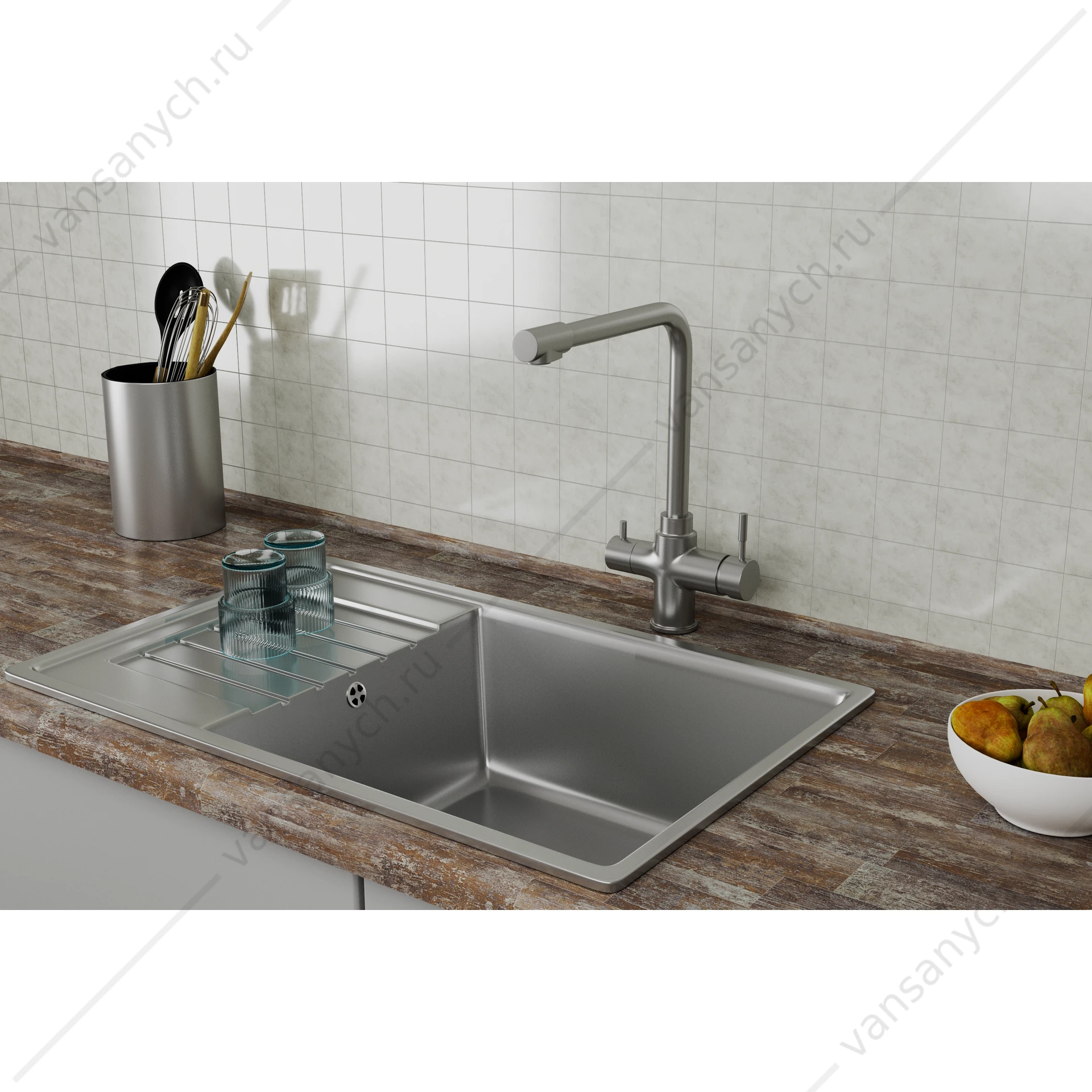 Смеситель для кухни RUSH MS9035-33 с подключением к фильтру питьевой воды
