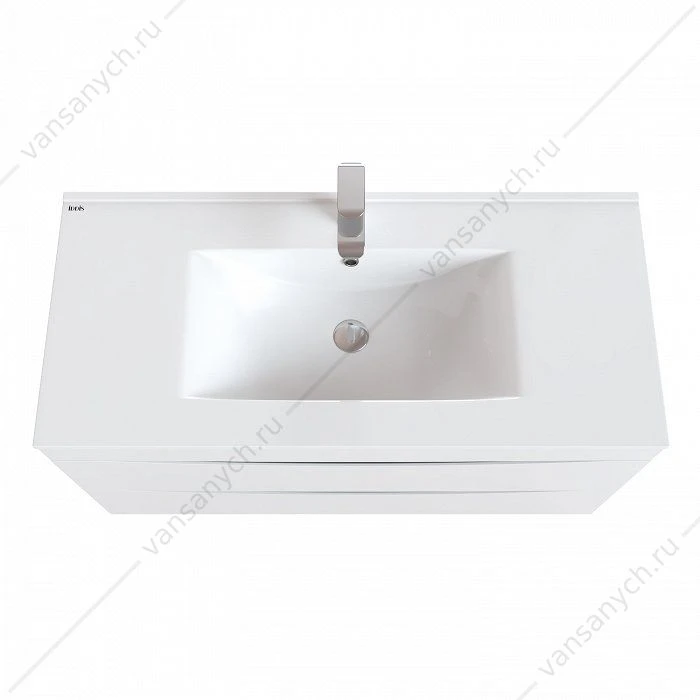 Тумба с умывальником, подвесная, 100 см, белая, Cloud, IDDIS, CLO10W1i95K