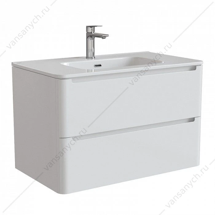 Тумба с умывальником, подвесная, 80 см, белая, Edifice, IDDIS, EDI80W0i95K