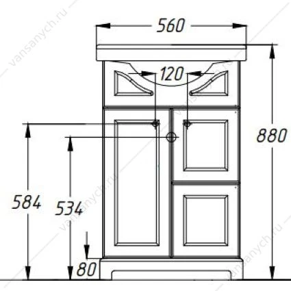 КЛИО 55 комплект мебели Орех антикварный