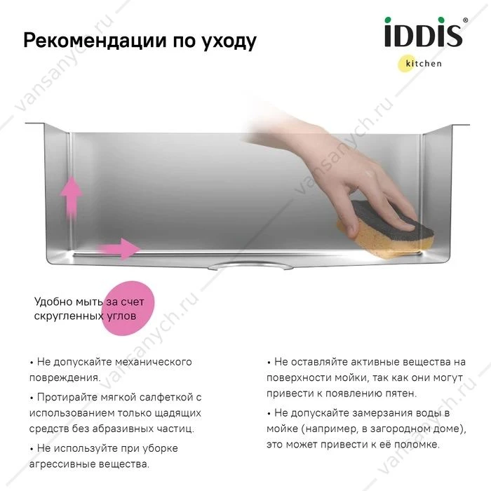 Мойка 54х44 IDDIS Edifice графит EDI54G0i77
