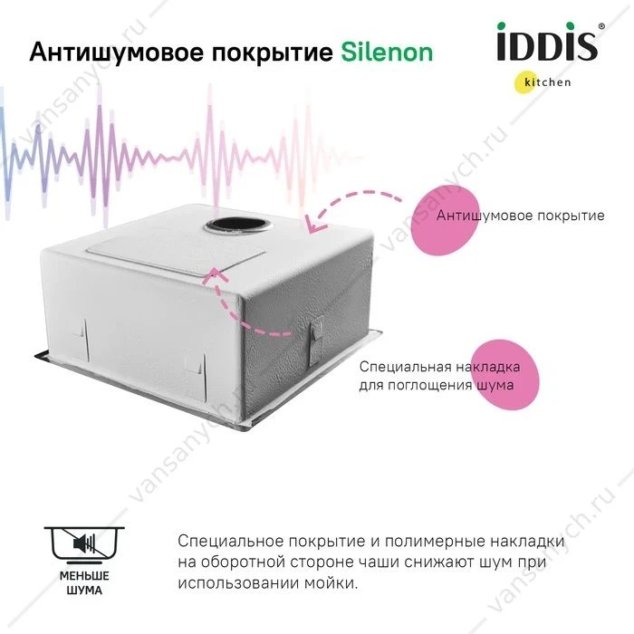Мойка 54х44 IDDIS Edifice графит EDI54G0i77