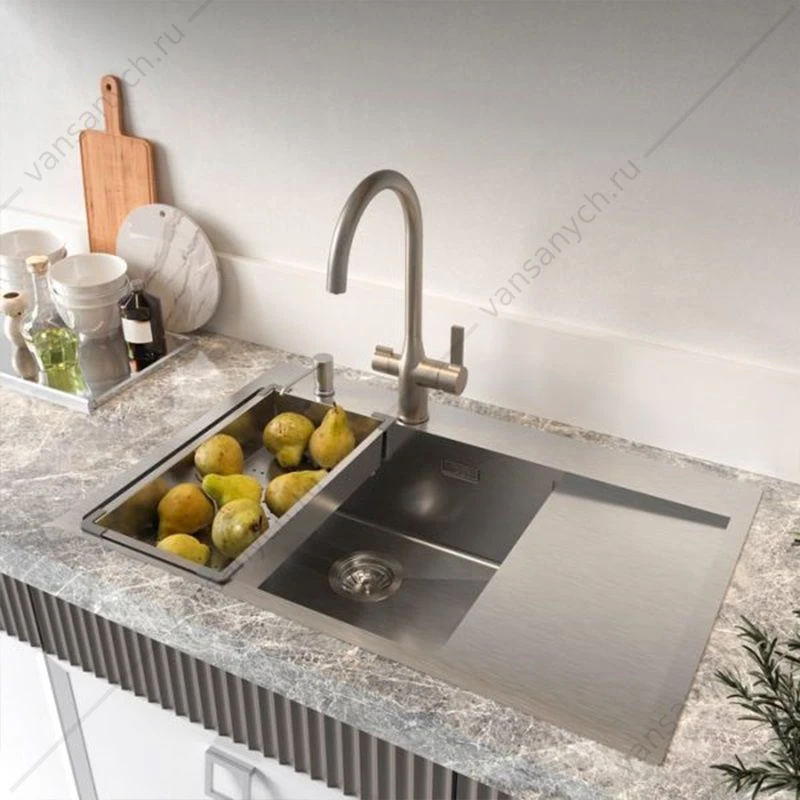 Коландер, Нерж. Сталь, Сатин, 426*231, Kitchen Line, IDDIS, KOL23S0i59