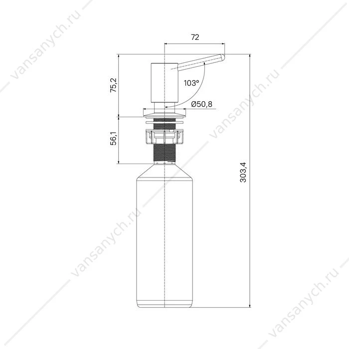 Дозатор черный IDDIS Kitchen Line SDIBL00i59