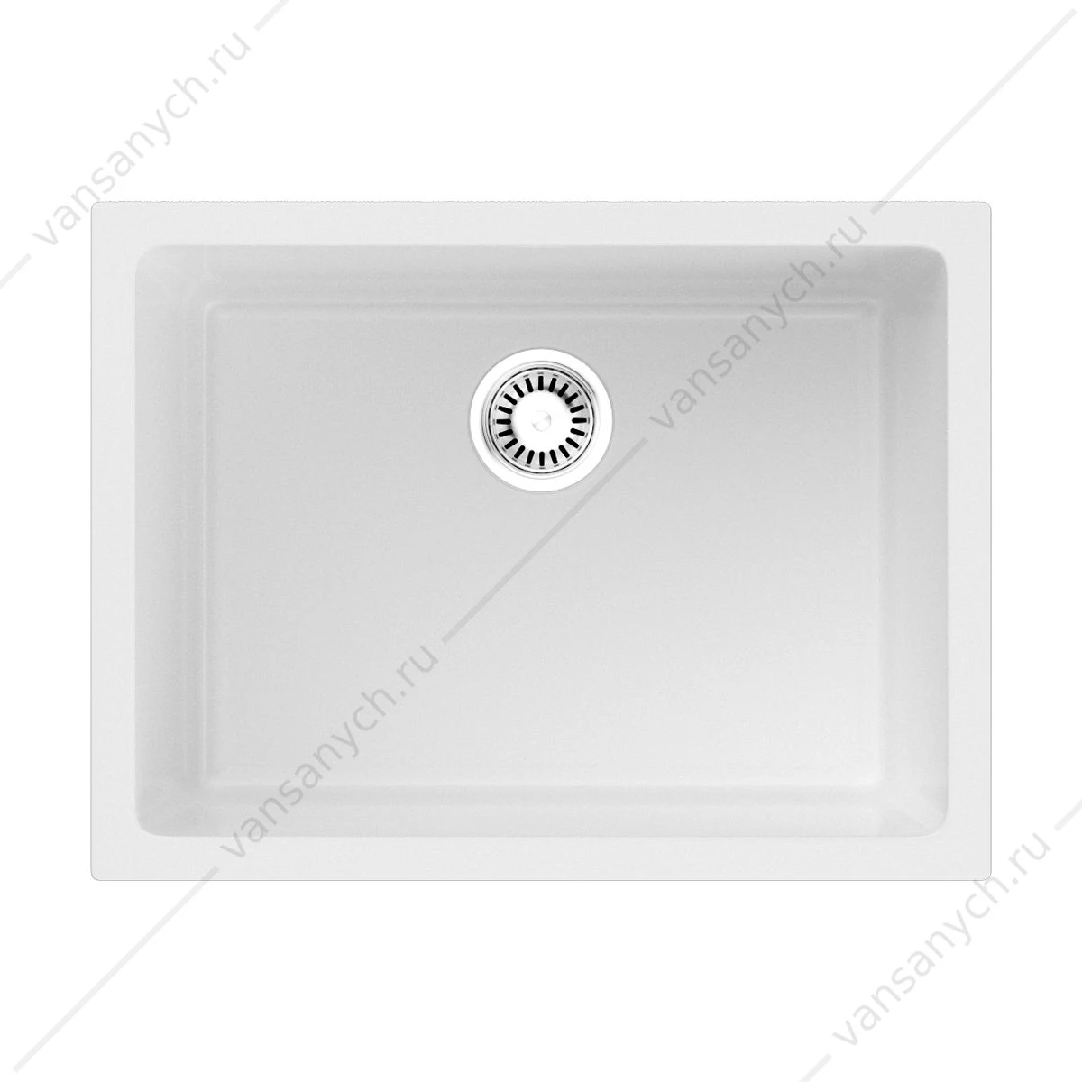 Мойка Omoikiri Okinoshima 61-U/I-WH Glossy Natceramic/белый глянцевый