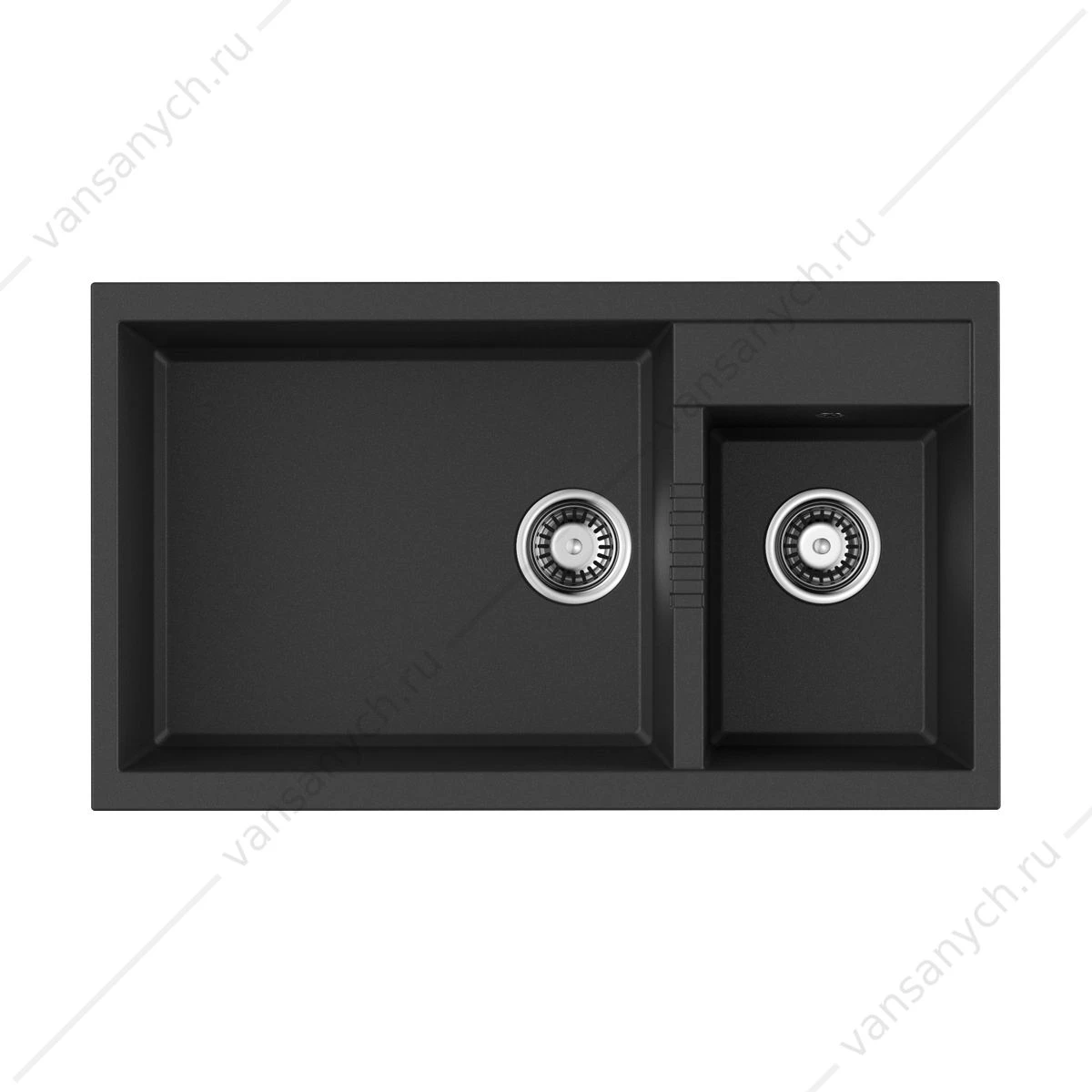 Мойка Omoikiri Tedori 86-2-LB-BL Tetogranit/черный
